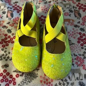 Size 7 girls lime green Ballerina shoes